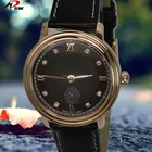 Case Watch 316stainless Steel Fashion Stainless Steel Case Men Leather Watch Wrist Watch