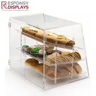 Display Counter Display OEM Transparency Acrylic Food Counter Bread Donut Display Rack Bakery Case Display Cabinet