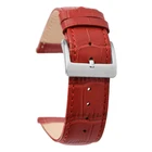 Women Leather Watch Women Ladies Red Color Stainless Buckle Leather Watch Strap