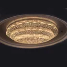 Large Light Pendant 3 Layers Oval Shape Hotel Lobby Ballroom Lamp Large Hotel Light Pendant Chandelier
