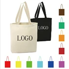 Handbag Tote Cheap Custom Printed Logo Cotton Canvas Handbag Tote Bags