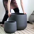 Planter Design Modern Design Outdoor Cement Fiber Glass Big Size Garden Planter For Garden Decor