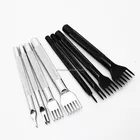 Leather Tool Kits YIFENG 4mm 1/2/4/6 Prong DIY Diamond Lacing Stitching Chisel Set Leather Craft Hole Punch Tool Kits