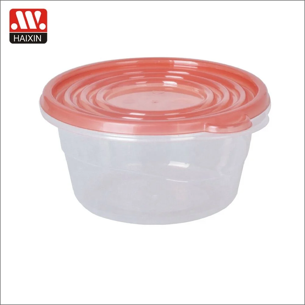 Haixing 760ML Round Food Storage Container Clear Reusable Keep Fresh Food Box 8749