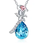 Necklace Necklace Rose Floral Rose Romantic Necklace Wholesale Crystal Jewelry