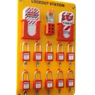Safety Lockout Station Yellow 10 Padlocks Portable Safety Lockout Tagout Station
