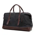 Bag Leather Carry Bag Travel Canvas Travel Duffel Bag PU Leather Weekend Bag Overnight Carry On Gym Tote Bag