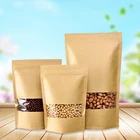 Kraft Paper Paper Paper Bag Price Best Selling Ziplock Stand Up Kraft Paper Bag With Window For Food