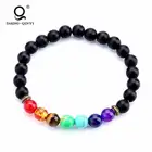 Gemstone Bead Gemstone Bead Bracelet Gemstone Colorful Chakra Stone Bead Adjustable Bracelet