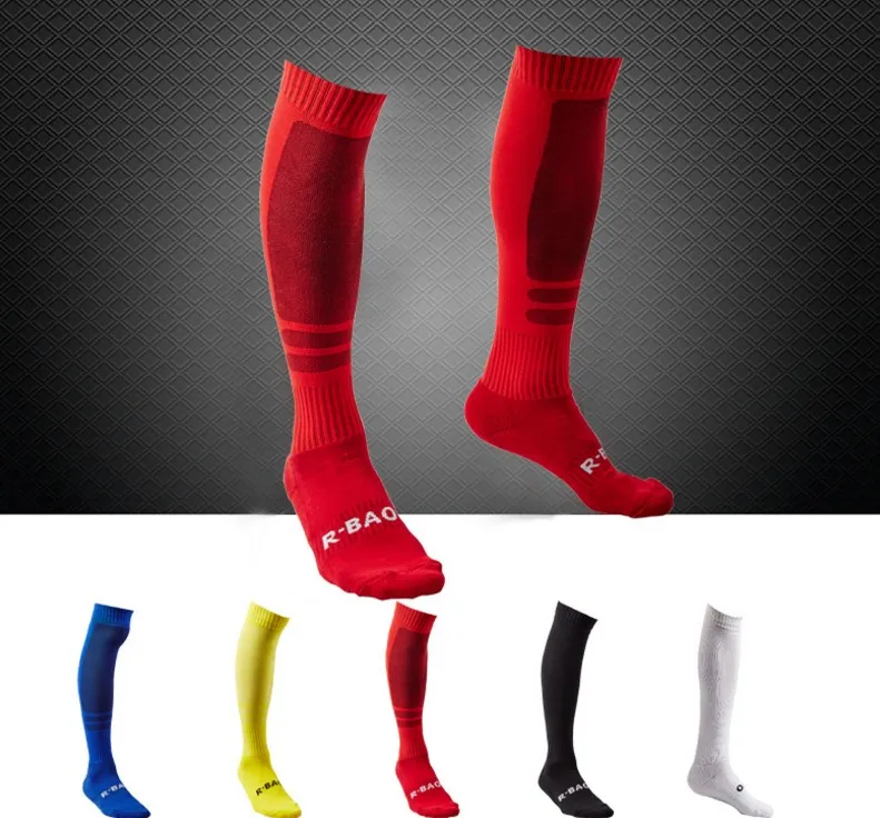 Zhouba Chaussettes de football antidérapantes longues de compression pour garçon Zhouba Chaussettes de football antidérapantes longues de compression pour garçon