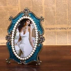 Photo Photo Frame European-style Blue And White Rhinestone And Pearl Wedding Photo Frames