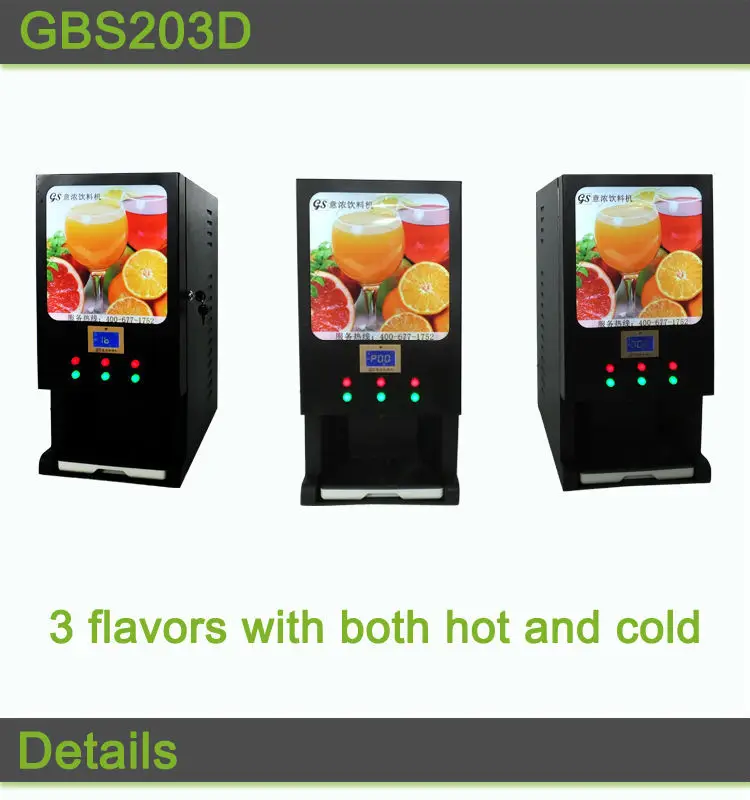 3 bebidas quentes e 3 frias nova máquina de venda automática de café pequeno tempo de chá fábrica de cafeteira operada por moeda