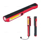 Clip Torch COB LED Mini Pen Light Clip Magnet USB Rechargeable Work Torch