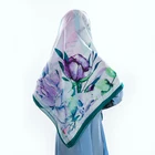 Pattern Hijab Scarf Printed Printed Floral Pattern Soft Woman Scarves Lady Long Hijab