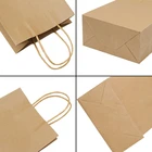 Paper Gift Paper Gift Bag Brown Paper Bag With Handles Bulk Gift Kraft Bag