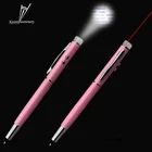 Pen Light Function 3 In 1 LED PEN Laser Light Custom Logo Metal Stylus Ball Point Pen With Touch Screen