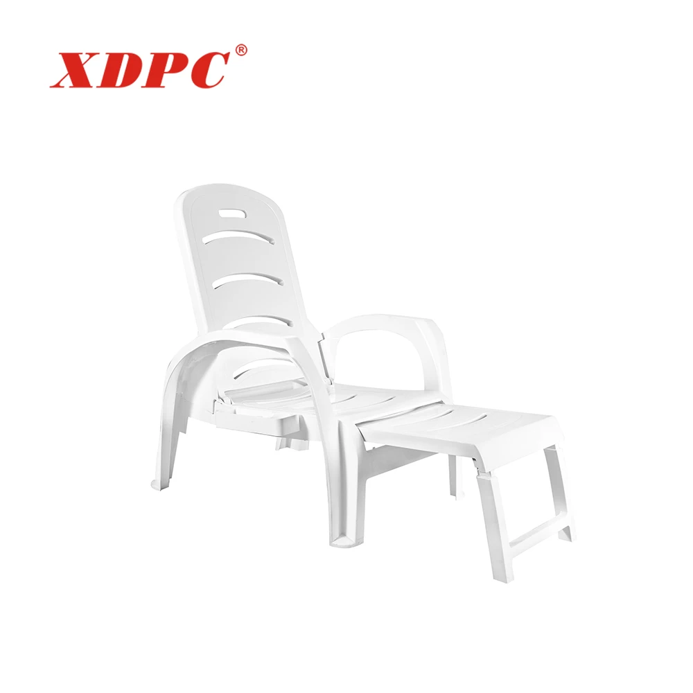 plastic chair with footrest