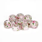 Pink Beads Lampwork Glass Beads Hot Selling Murano Lampwork 10 Pcs Light Pink Color Glass Beads Loose Beads