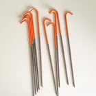 Tent Stakes 3mm Titanium Hook Pegs Titanium Tent Stakes Length 160mm