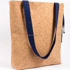 2017 new style custom made cork natural cotton tote bag