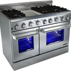 Oven Ranges Gas Range And Oven 48-inch Double Oven Gas Ranges With 6 Burners