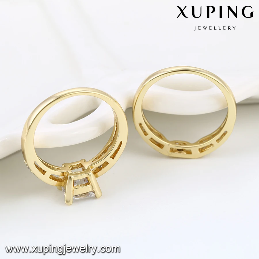 13686-14k gold jewelry couple diamond rings, fashion custom eternity wedding engagement gold finger ring design for women