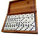 Train Black Point Double 6 Mexican Train 28Pcs Domino Game With Bamboo Box