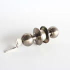 Stainless Lock Door Door Lock Durable In Use Brushed Metal Stainless Steel Spherical Knob Lock For Household Doors