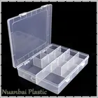 With Dividers Plastic Storage Box 20cm PP 14 Slots Clear Plastic Box Storage With Dividers