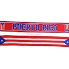 Football Scarf Acrylic Knitted Jacquard Soccer Football Scarf Puerto Rico Knitted Scarf