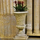 Carved Pot Marble Planters Detailed Carving Classic Carved Marble Planter Stone Flower Pot