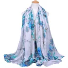 Printed Scarf 2019 New Design Length And Printed Style Infinity Cotton Voile Scarf
