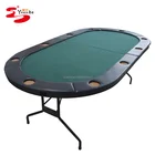 Hold Poker Folding Poker Table 84 Inch High Quality 10 Player Folding Texas Hold 'em Casino Game Poker Table