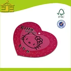 Heart Tags Printed Tags Heart Shaped Printed Paper Hangtags Glitter Hang Tags