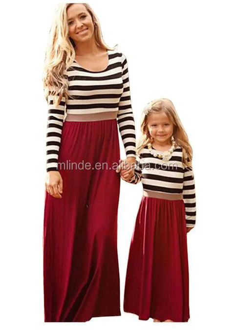 Long Sleeve Mommy and Me Maxi dress