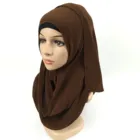 2019 fashion islamic muslim scarf black hijab