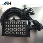 Snake Use Cable OEM Available 5M 10M 15M 20M 50M 16 Input 4 Output 20 Channel XLR Audio Snake Cable With Stage Box