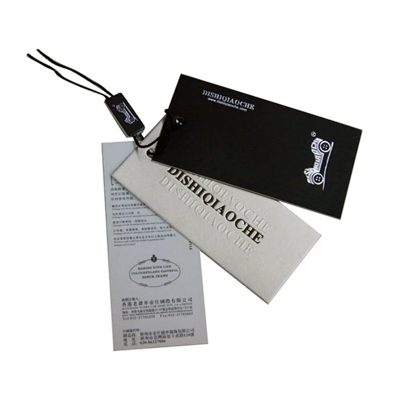 custom hang tags with elastic string