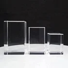 HBL Factory Wholesale K9 Crystal Glass Blank 3d Laser Engraving Crystal Block Cube