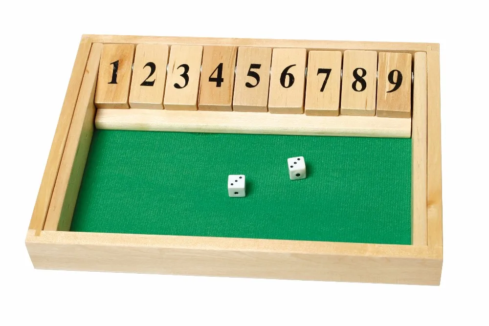 Shut The Box Game wood table game portable