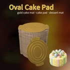 Oval Bakest Golden Oval Egg Mousse Cake Board Pad Paper Base Plate Cake Golden Paper Tray