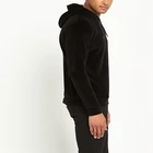 Blank Black Mens Black Hoodie For Men High Quality Wholesale Blank Velour Black Hoodie For Mens