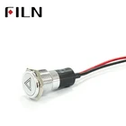 FILN ROHS CE 14mm R/G/B/Y/W 12v Chrome Waterproof Led Car Boat Warning Dashboard Signal Lights Instrument Signal Light