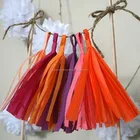 Paper Decoration Bridal Shower Decorative Tassel Garland Banners /Tissue Paper Garland Banner For Wedding Party