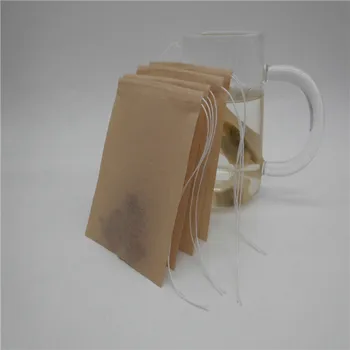 china supplier high quality green biodegradable disposable unbleached filter paper tea bags with string