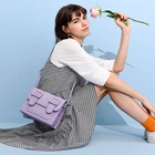 custom small fashion vegan pu leather ladies crossbody shoulder satchel women messenger bag