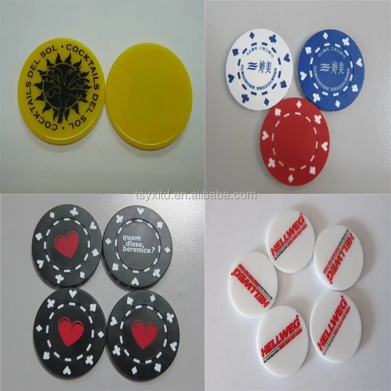 suited printed poker chips