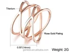 Gold Titanium Titaniumtitanium Crisscrossed Rose Gold Titanium Ring