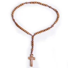 Cross Rosary Rosary Religious 2018 YIWU Wooden Cross Religious Orhodox Prayer Bead Rosary