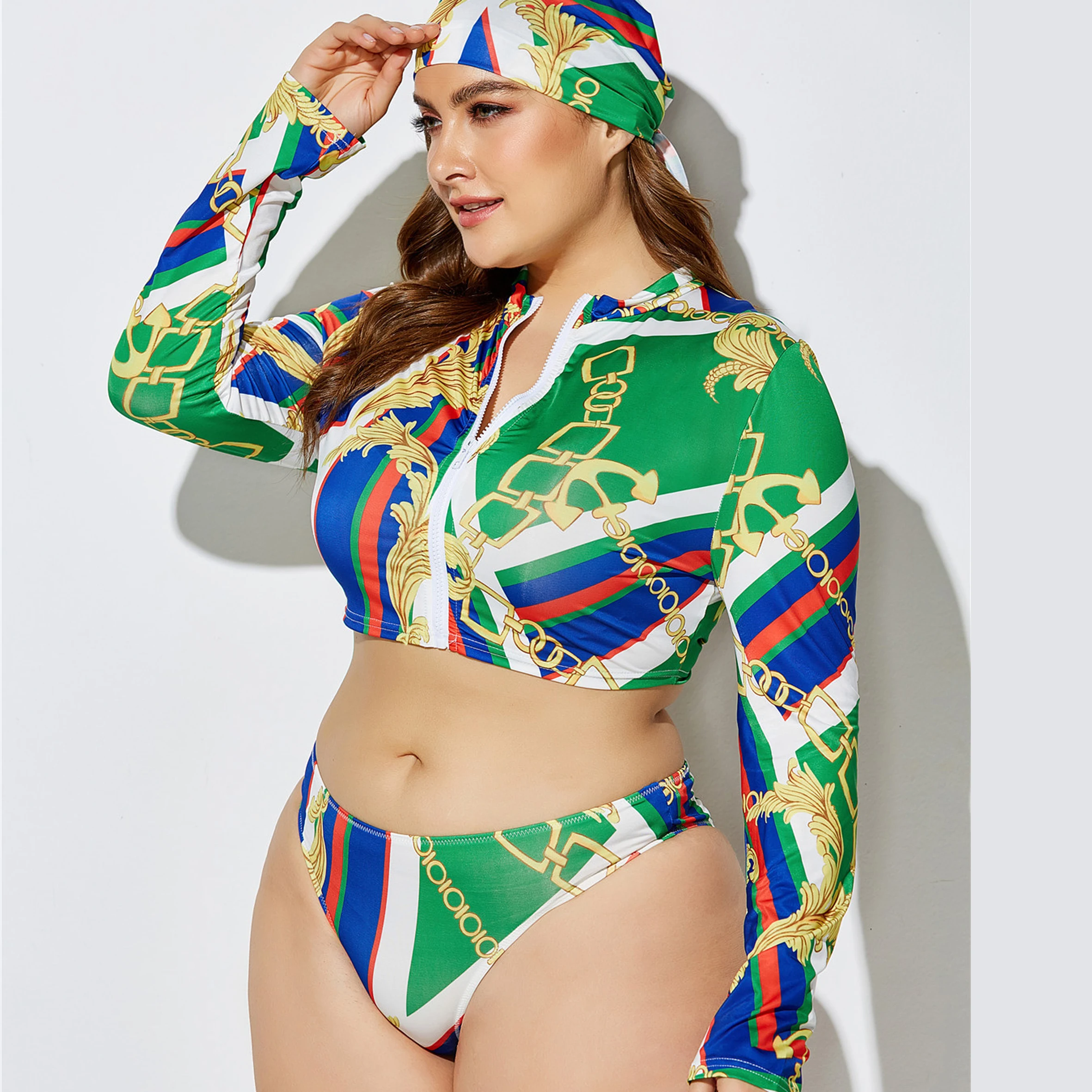 long sleeve two piece bikini